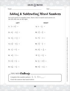Math Worksheets (Fractions) – Michael Jordan was cut from ...